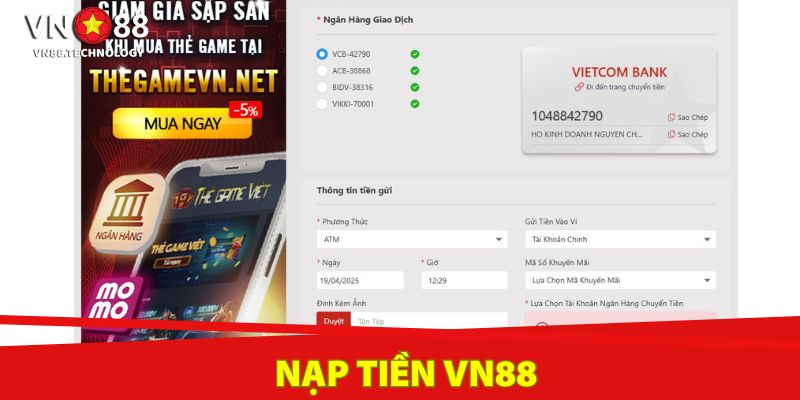 nạp tiền vn88